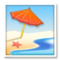 Beach With Umbrella emoji on LG